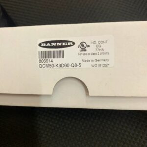 BANNER QCM50-K3D60-Q8-5 High-Performance Photoelectric Color Sensor