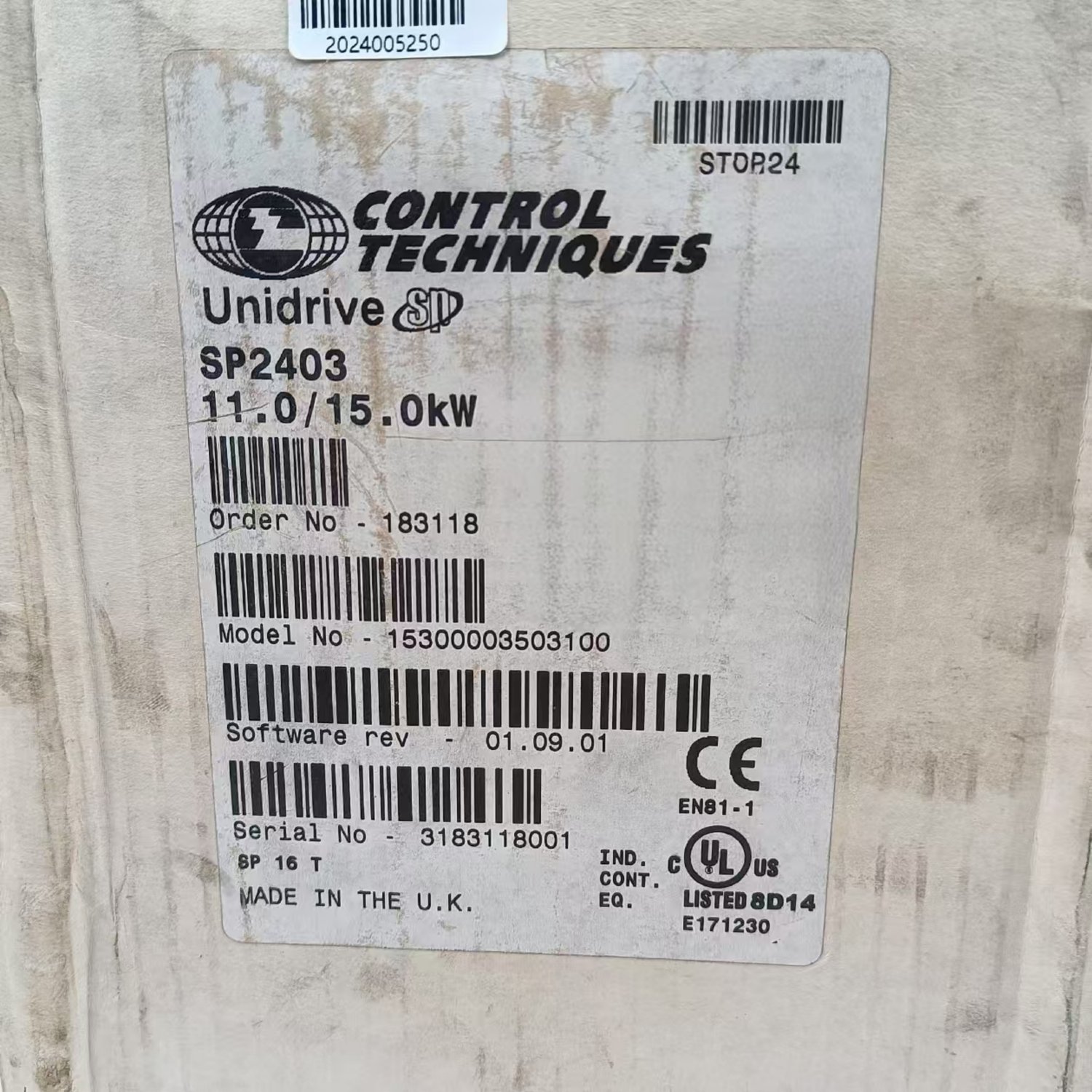 Emerson SP2403 Unidrive SP AC Drive