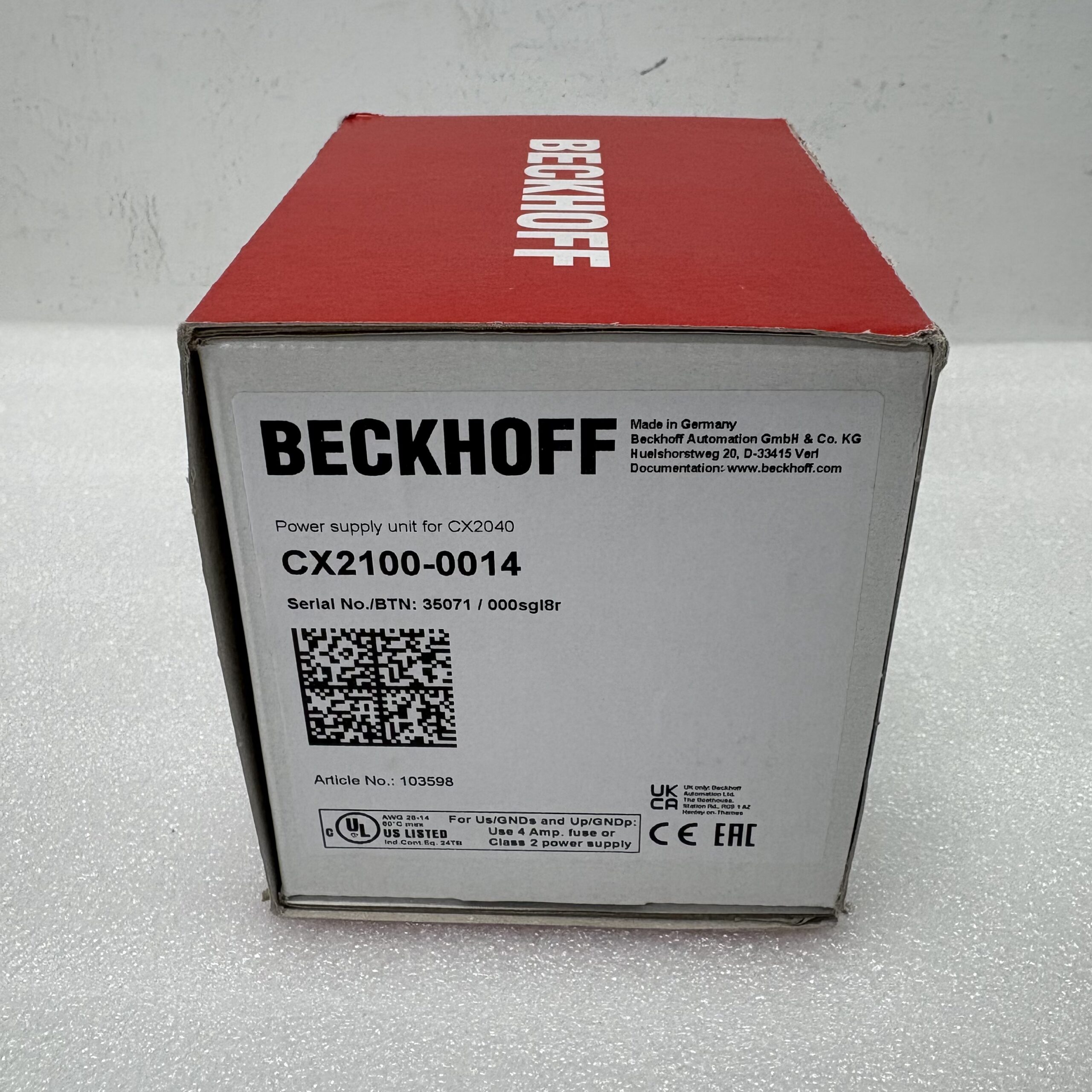 Beckhoff CX2100-0014 Embedded PC Power Supply Unit – product view 1