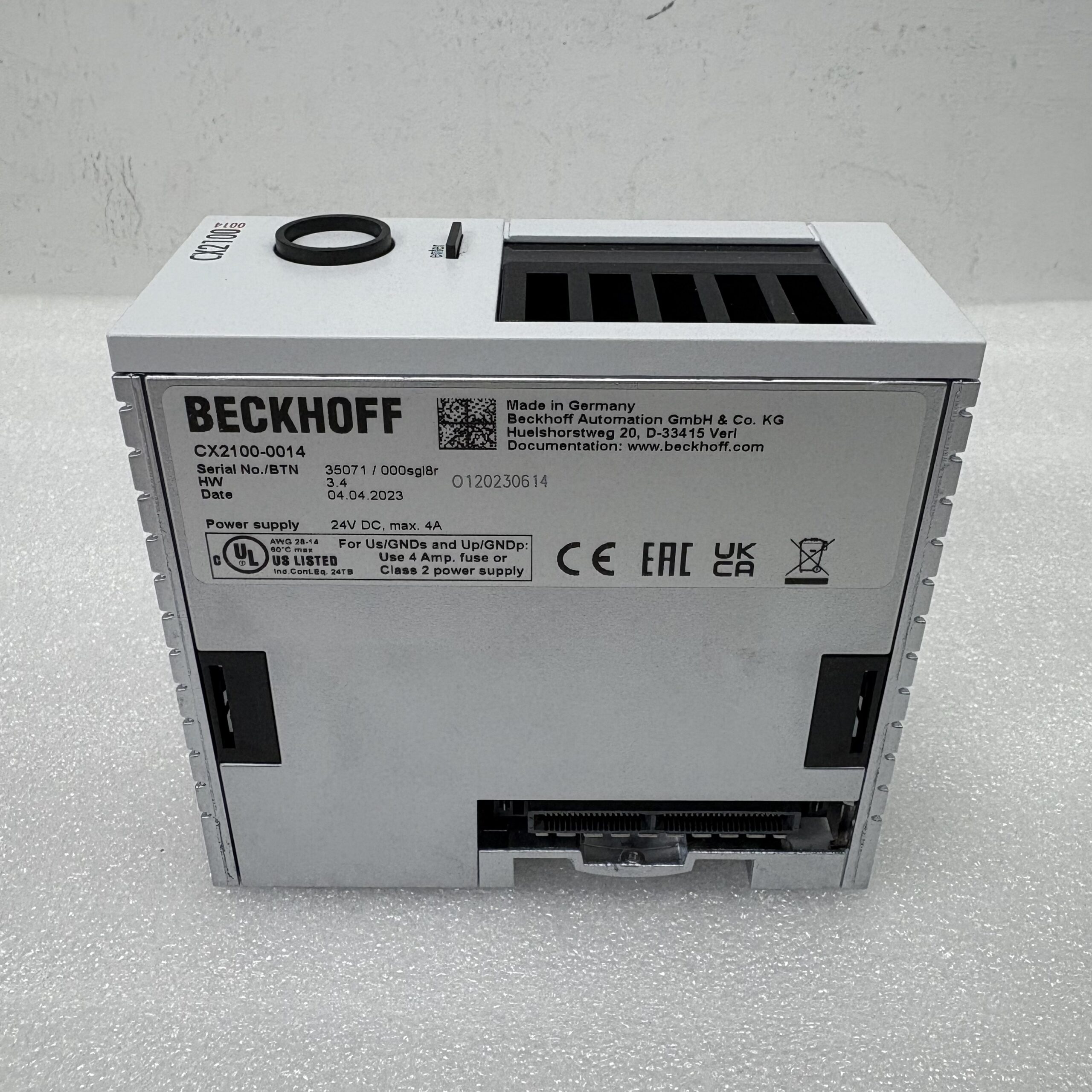 Beckhoff CX2100-0014 Embedded PC Power Supply Unit – product view 3